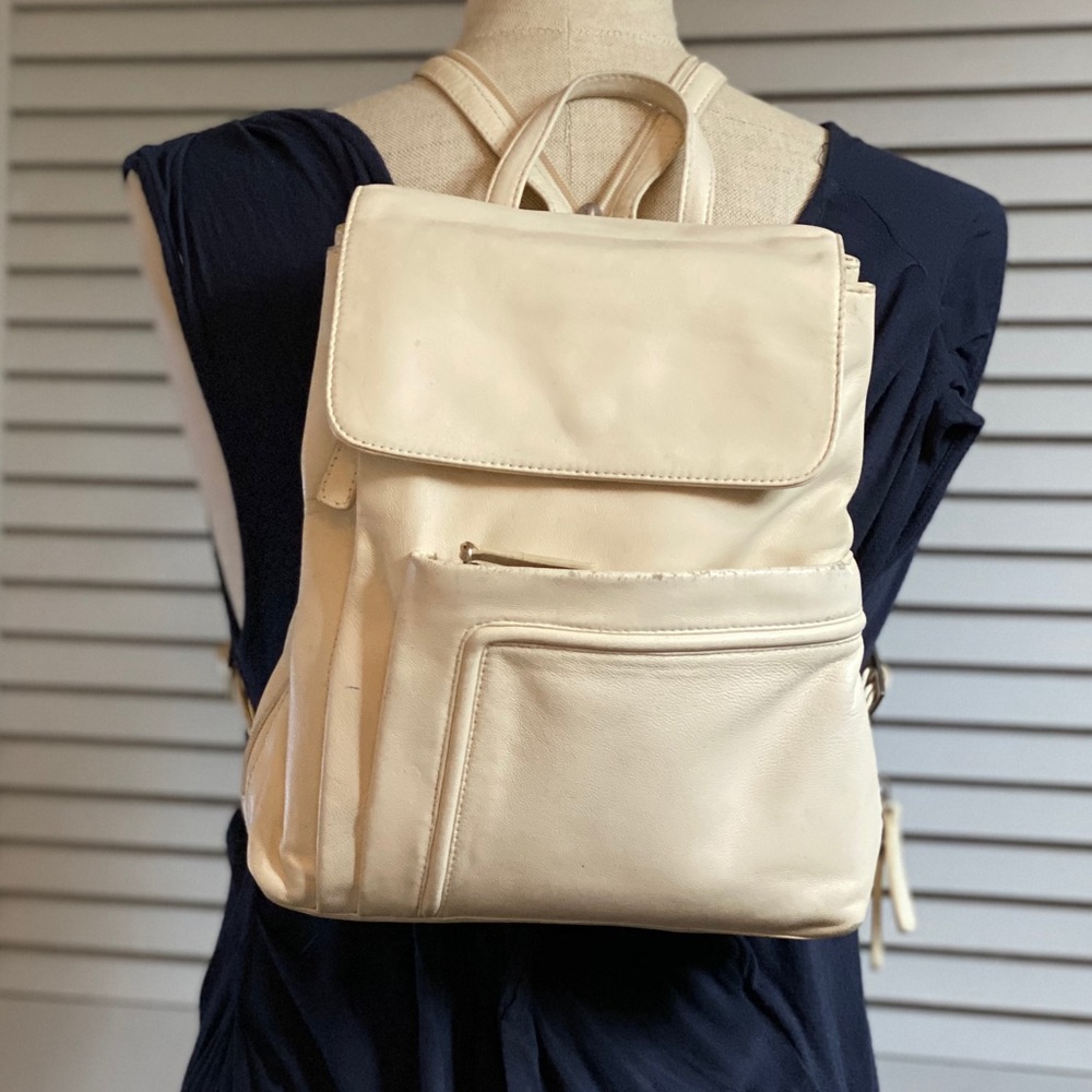 Wilsons Leather Cream Leather Backpack